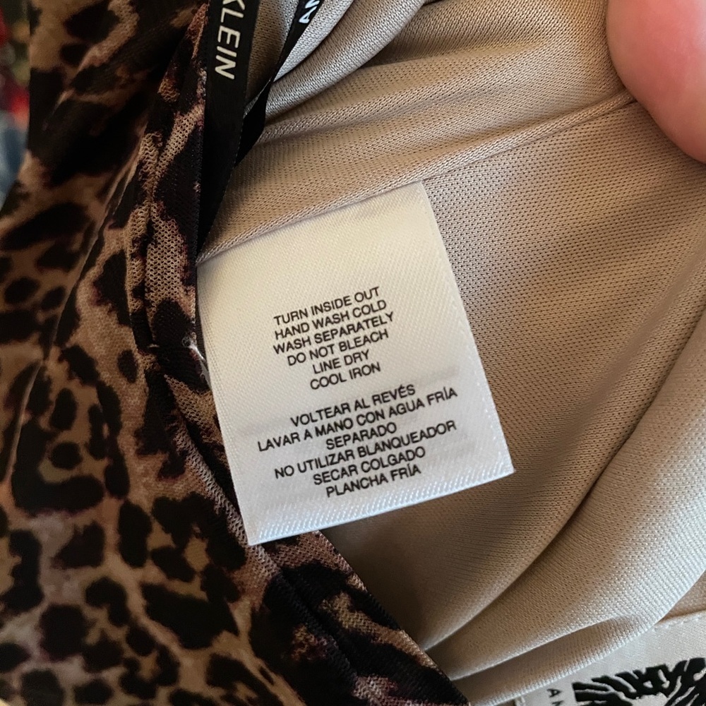 NWT Anne Klein Mesh Tie Waist Midi Dress - Picture 8 of 9